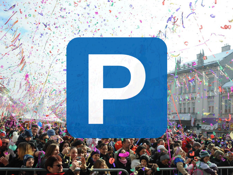 Parkiranje tijekom 199. Samoborskog fašnika