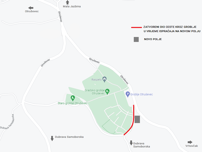 Objašnjenje zatvaranja prometa na groblju Otruševec