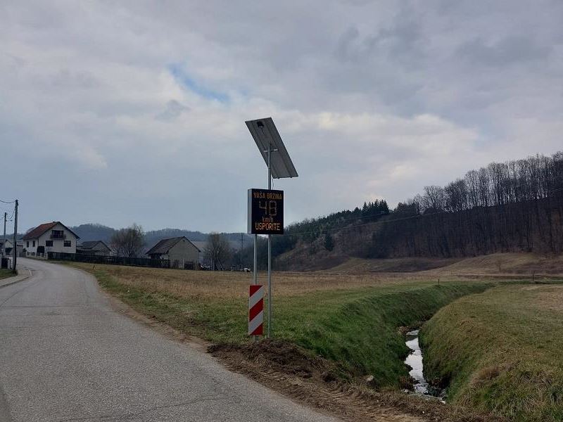 Radarski uređaj za mjerenje brzine u Molvicama