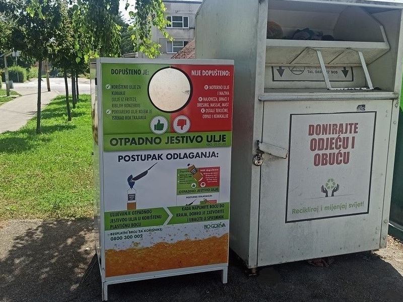 Postavljeni spremnici za prikupljanje otpadnog jestivog ulja